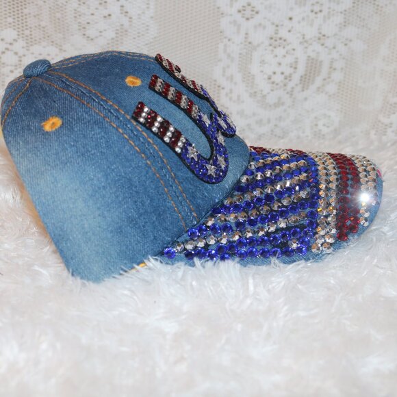 collection eighteen USA pretty sequined cap new with tags adjustable - Picture 3 of 7